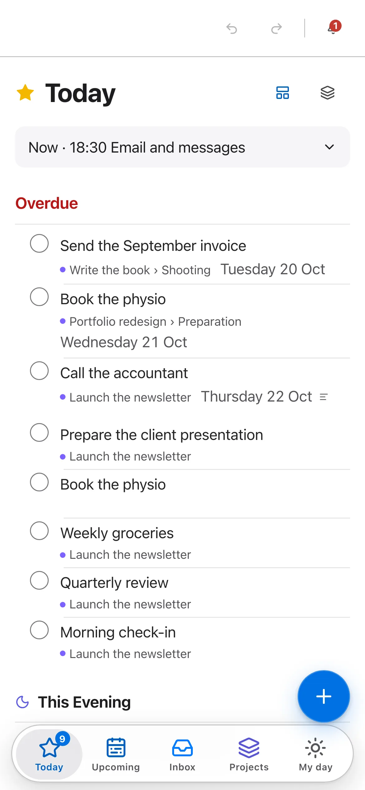 Today on a phone